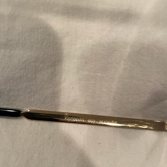 Gucci Gold Oversized Aviator Eyeglasses frames - Picture 5 of 9